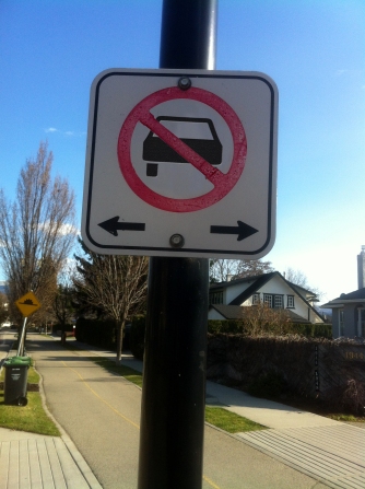 No cars sign